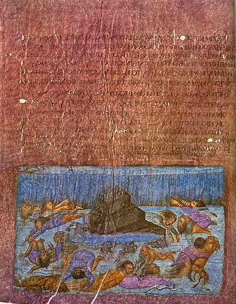 Потоп. Венская книга Бытия. Ок. 540 г. Италия.
